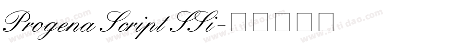Progena Script SSi字体转换